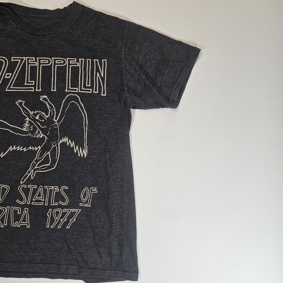 Led‎ Zeppelin Shirt Mens Medium Black 1977 Tour United States of America Tee - Picture 4 of 4